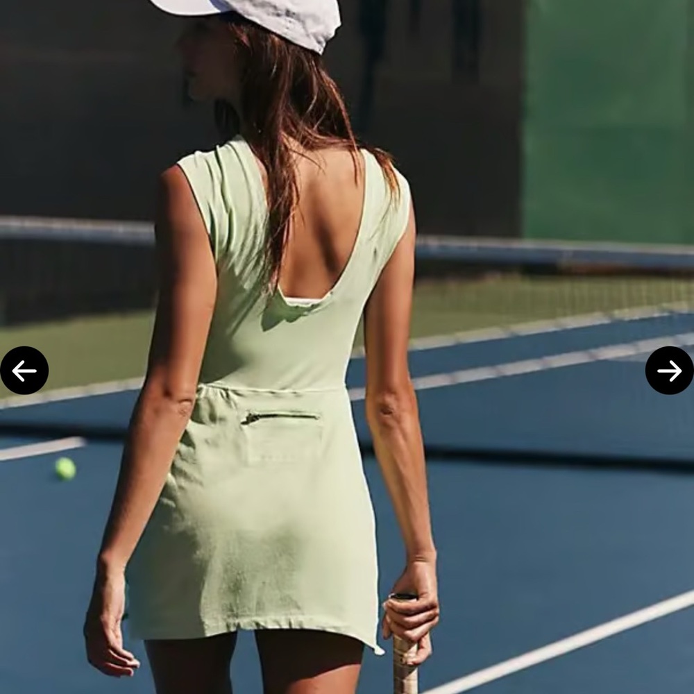 FP Movement Green Sleeveless Wrap Mini Dress - Picture 3 of 6
